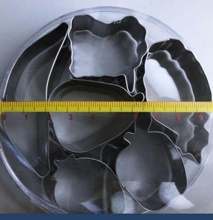 Вырубки Набор 6 шт Фрукты мини 20-50 мм, h 20 мм, нержавеющая сталь, Tulip