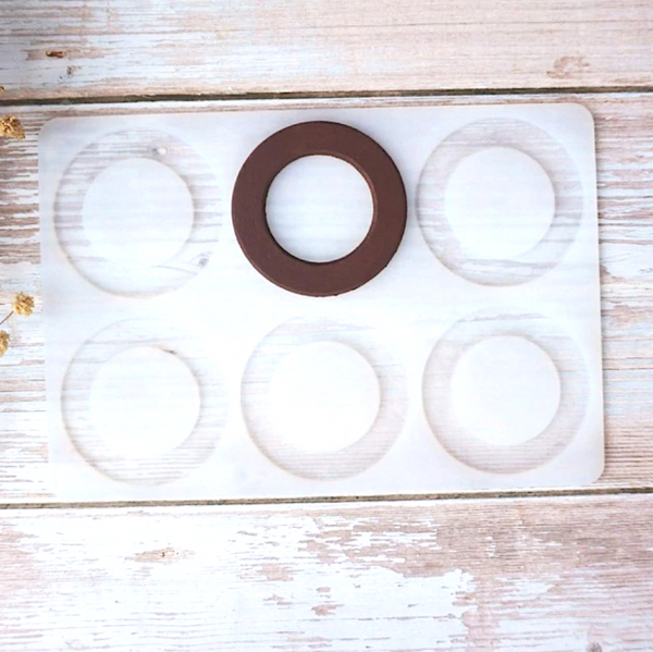 Силиконовая форма для шоколада-мастики-карамели 6 фигур Кольцо 220*110*3 мм