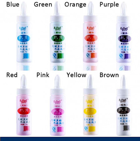 Пищевой краситель распылитель сухой Набор 4 шт•70 г Фруктовая Пудра KAIBEI