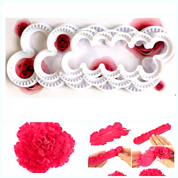 Вырубка лепестки Гвоздики | Набор 3 шт