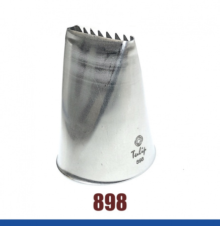 Кондитерская насадка 898 Tulip, прорезь 26 мм, большая лента с зубчиками Ribbon Basketweave