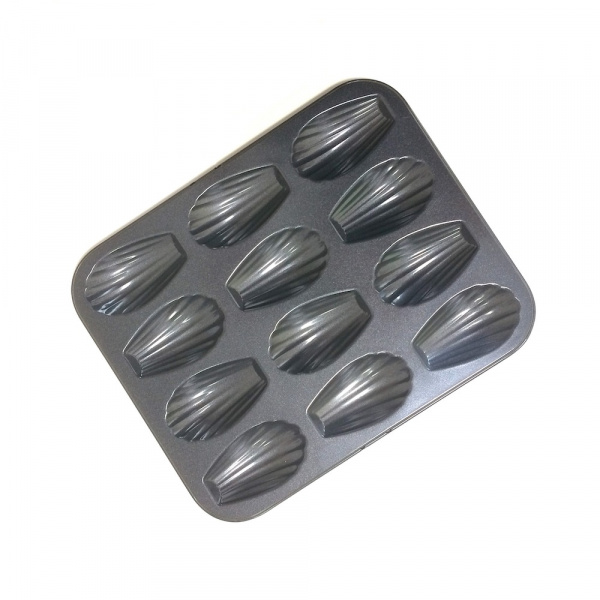 Форма для выпечки металлическая антипригарная | 12 кексов - Мадлен