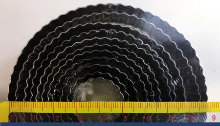 Вырубки Набор 11 шт Кольца-Цветок риф. ∅ 25-90 мм, h 30 мм, нержавеющая сталь, Tulip