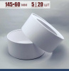 Коробка круглая с Окном (шайба) 145•60 мм Белая (крышка+дно)