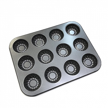 Форма для выпечки металлическая антипригарная | 12 кексов - Бисквиты